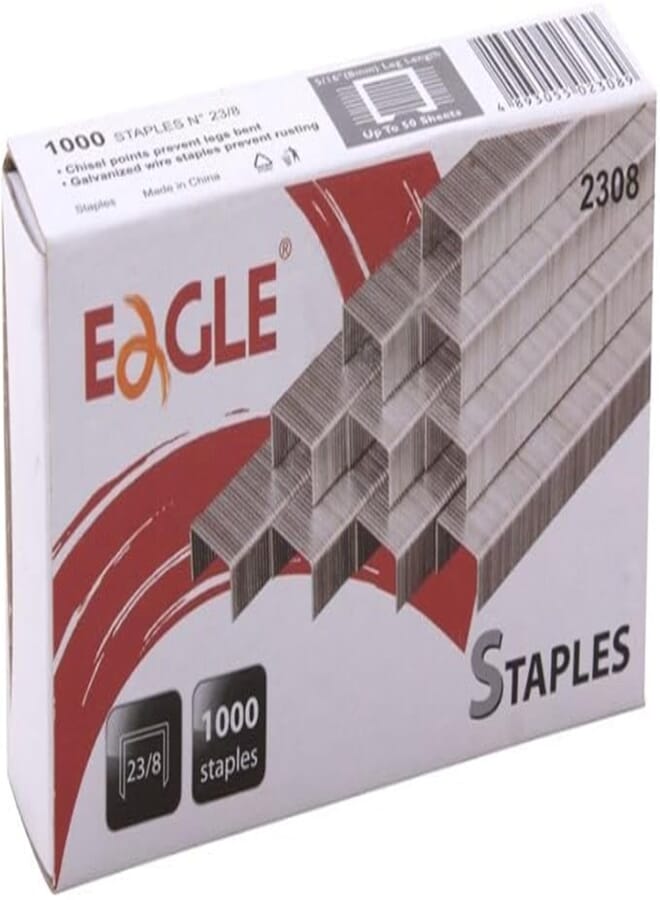 Eagle #23/8 Staples 2308/eag/56/h1 1000 Pieces, Grey